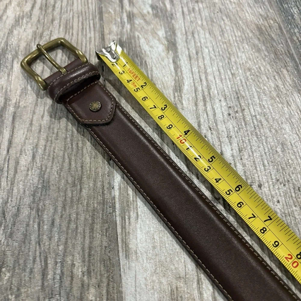 Coach Brown Leather Belt Men's Sz 40-42 Estimated Brass Buckle Genuine Leather
